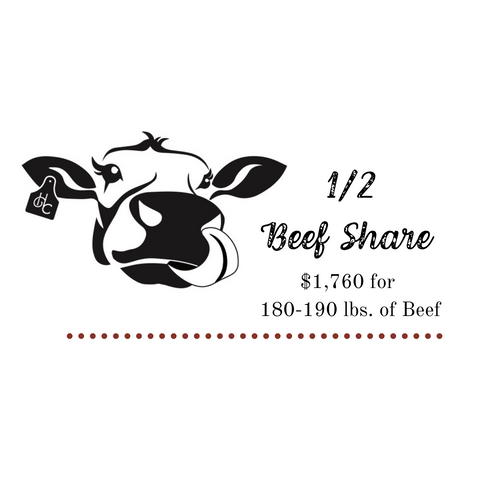 1/2 Beef Share - 50% Deposit