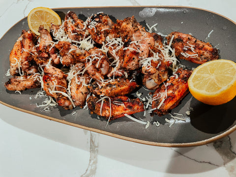 Garlic Parmesan Grilled Chicken Wings