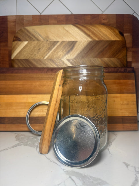 Wooden Lid Lifter & Canning Jar Opener