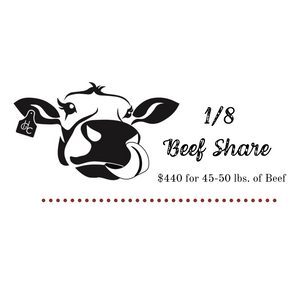 1/8 Beef Share - 50% Deposit