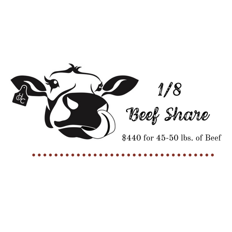 1/8 Beef Share - 50% Deposit