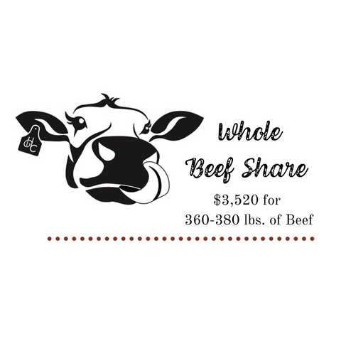 Whole Beef Share - 50% Deposit