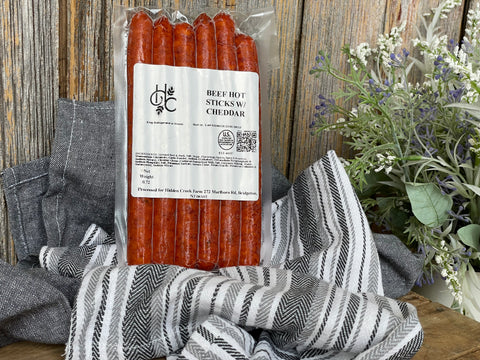 Hot Cheddar Beef Sticks