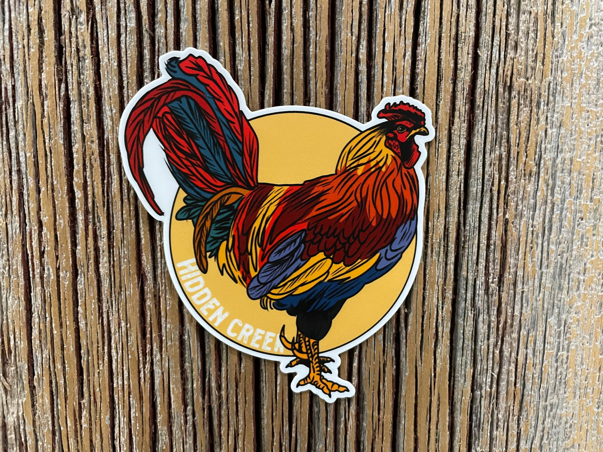 HC Rooster Sticker – Hidden Creek Farm